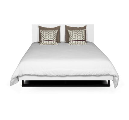 Biela posteľ s nohami z ocele TemaHome Mara, 160 × 200 cm
