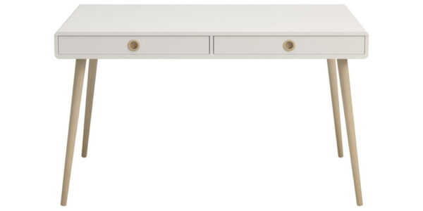 Krémovobiely písací stôl Steens Soft Line, šírka 130,1 cm