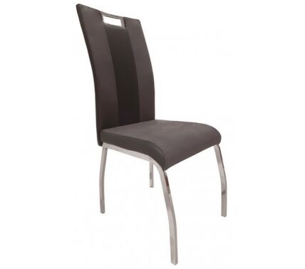 Jedálenská stolička Bari 2, šedá látka/čierna ekokoža