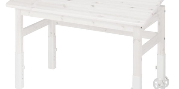 Biely písací stôl z borovicového dreva s náklopnou doskou Flexa Elegant
