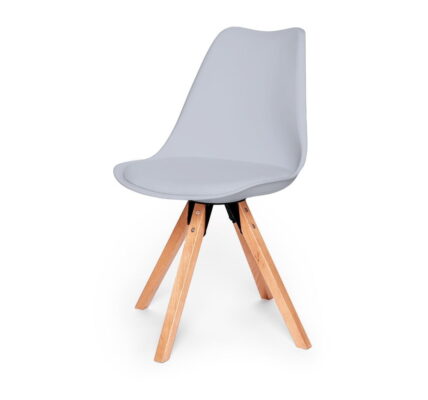 Sada 2 sivých stoličiek s podnožím z bukového dreva loomi.design Eco