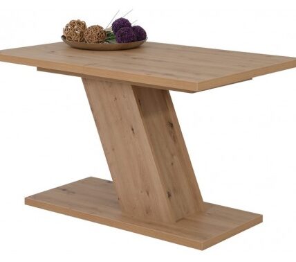 Jedálenský stôl Zita 120×80 cm, dub artisan, rozkladací