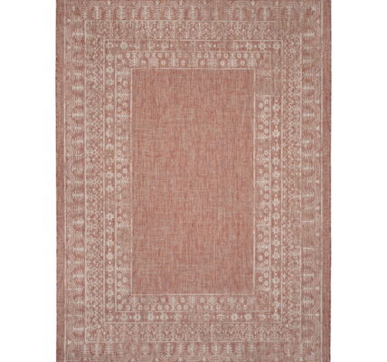 Červeno-béžový koberec vhodný aj do exteriéru Safavieh Marea, 160 x 231 cm