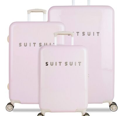 SUITSUI TR-1221/3 súprava 3 kufrov ABS Fabulous Fifties Pink Dust