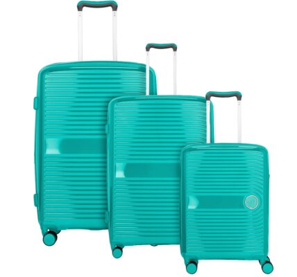 Travelite Ceris S,M,L Green – súprava 3 kufrov