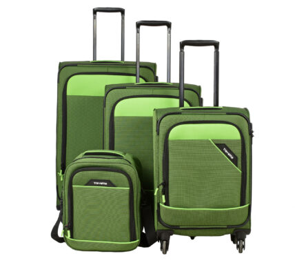 Travelite Derby 4w S,M,L Green – sada 3 kufrov + Board Bag