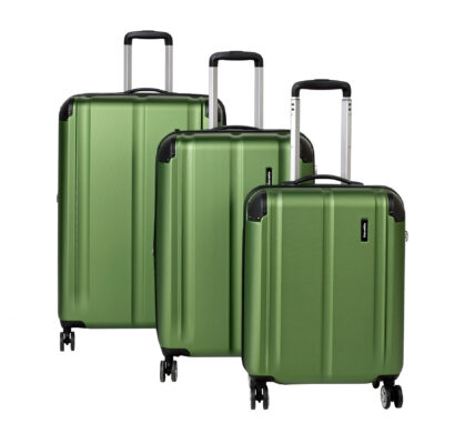 Travelite City 4w S,M,L Green – súprava 3 kufrov