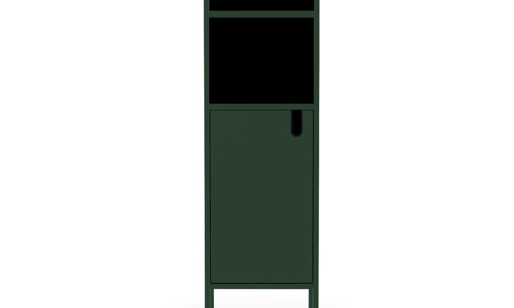 Tmavozelená skriňa Tenzo Uno, výška 152 cm