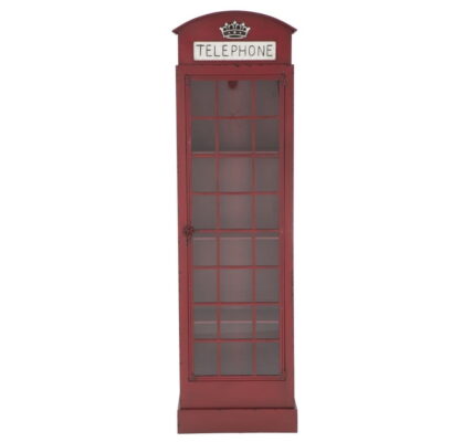 Červená železná vitrína Mauro Ferretti London Telephone Booth