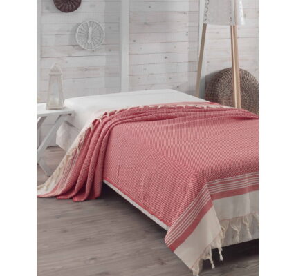 Prikrývka na posteľ Hasir Red, 200×240 cm