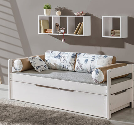 DOLMAR Detská posteľ BORYS FARBA: Borovica, PREVEDENIE: posteľ s úložným priestorom