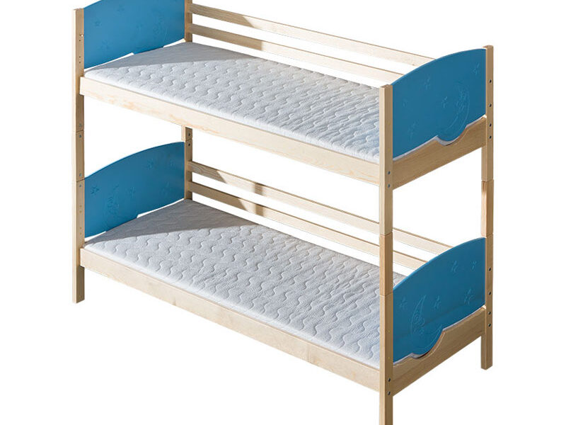 DOLMAR Detská poschodová posteľ Trio FARBA: Borovica, PREVEDENIE: posteľ s úložným priestorom