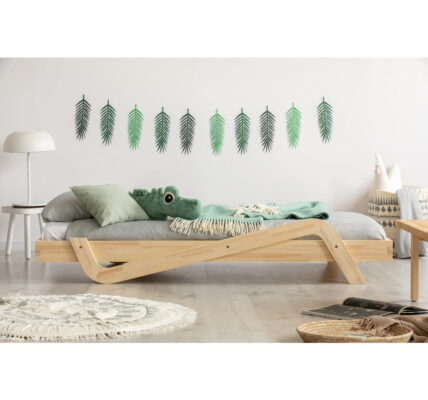Detská posteľ z borovicového dreva Adeko Zig, 80 × 200 cm