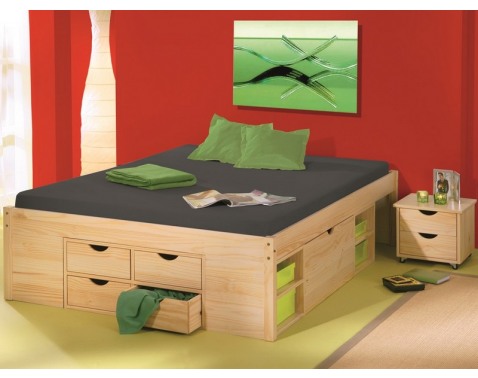 Úložná posteľ s nočnými stolíkmi Claas 160×200 cm