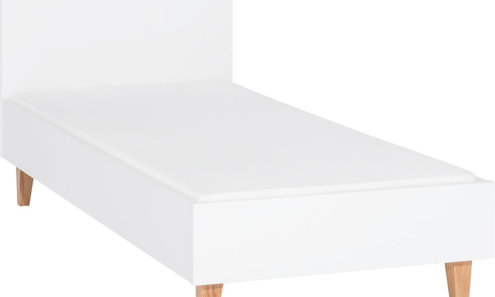 Biela jednolôžková posteľ Vox Concept, 90 × 200 cm
