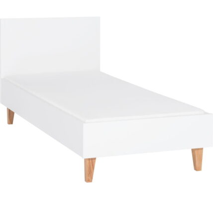 Biela jednolôžková posteľ Vox Concept, 90 × 200 cm