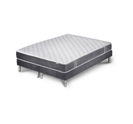 Sivý matrac s 2 boxspringmi Stella Cadente Syrius, 180 × 200 cm