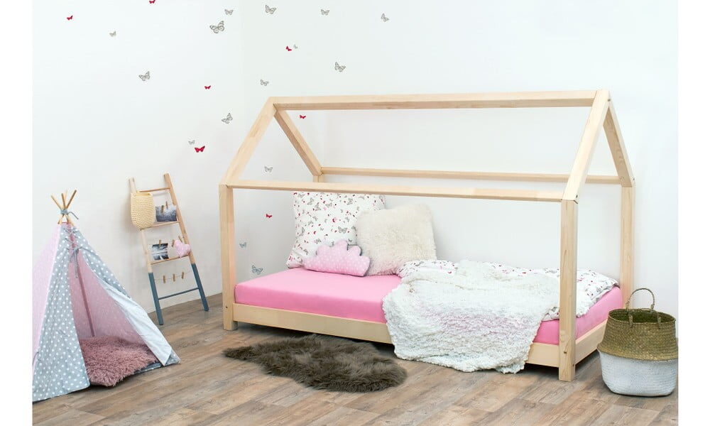 Prírodná detská posteľ bez bočníc zo smrekového dreva Benlemi Tery, 90 × 200 cm
