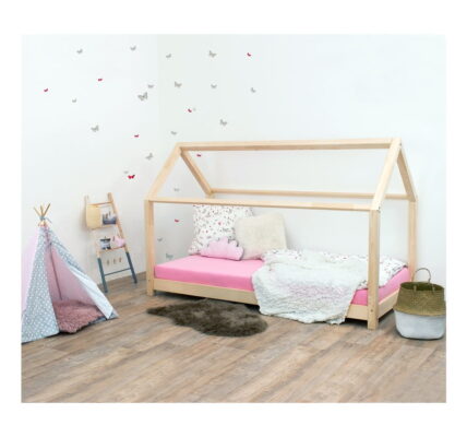 Prírodná detská posteľ bez bočníc zo smrekového dreva Benlemi Tery, 80 × 160 cm