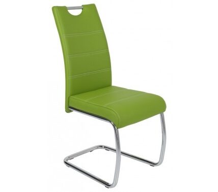 Jedálenská stolička Flora, zelená ekokoža