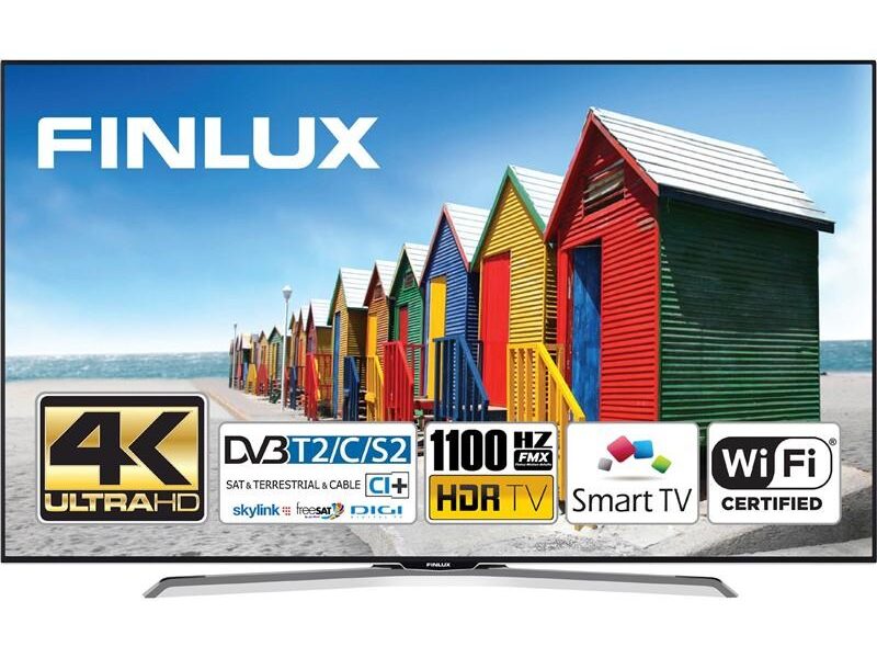Televízor Finlux 49FUE8160 čierna… TV s rozlišením 4K Ultra HD (3840×2160), úhlopříčka 125 cm, DVB-C/S2/T/T2 (H.265) – certifikováno ČRa, Wi-Fi, Sma