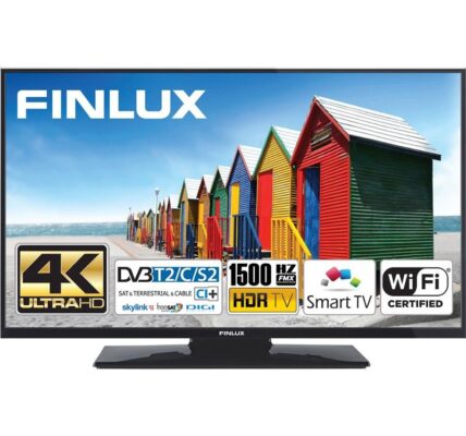 Televízor Finlux 55FUD7061 čierna… TV s rozlišením 4K Ultra HD (3840×2160), úhlopříčka 140 cm, DVB-C/S2/T/T2 (H.265) – certifikováno ČRa, Wi-Fi, Sma