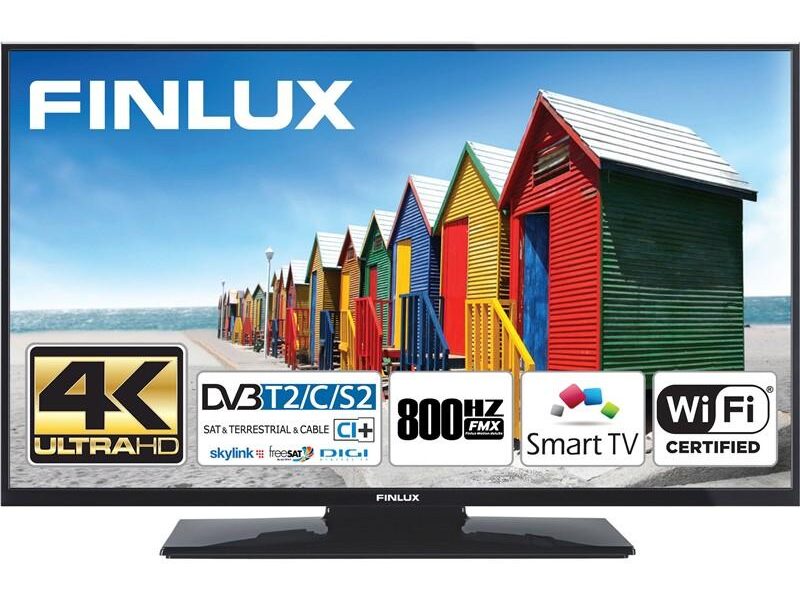 Televízor Finlux 43FUD7061 čierna… TV s rozlišením 4K Ultra HD (3840×2160), úhlopříčka 109 cm, DVB-C/S2/T/T2 (H.265) – certifikováno ČRa, Wi-Fi, Sma