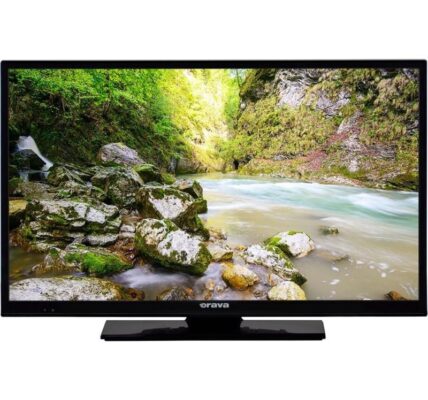 Televízor Orava LT-845 čierna… TV s rozlišením HD ready (1366×768), úhlopříčka 80 cm, DVB-C/S2/T/T2 (H.265) – certifikováno ČRa, Wi-Fi, Smart TV – i