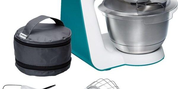 Kuchynský robot Bosch StartLine Mum54d00 biely/tyrkysov… + dárek Ideální kuchyňský robot v trendy barvách včetně velmi kvalitního příslušenství pro