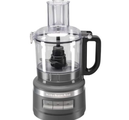 Kuchynský robot KitchenAid 5Kfp0719edg siv… Mísa o objemu 1,7 l, dvě rychlosti a pulzní spínač, univerzální nůž, hnětač na těsto a 2 nastavitelné se