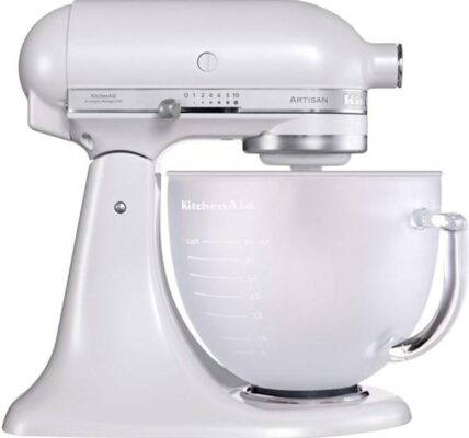 Kuchynský robot KitchenAid Artisan 5Ksm156efp… Barva matně perlová – svatební edice. Tichý a výkonný 300 W motor s  10 rychlostmi od 58 do 220 ot/mi