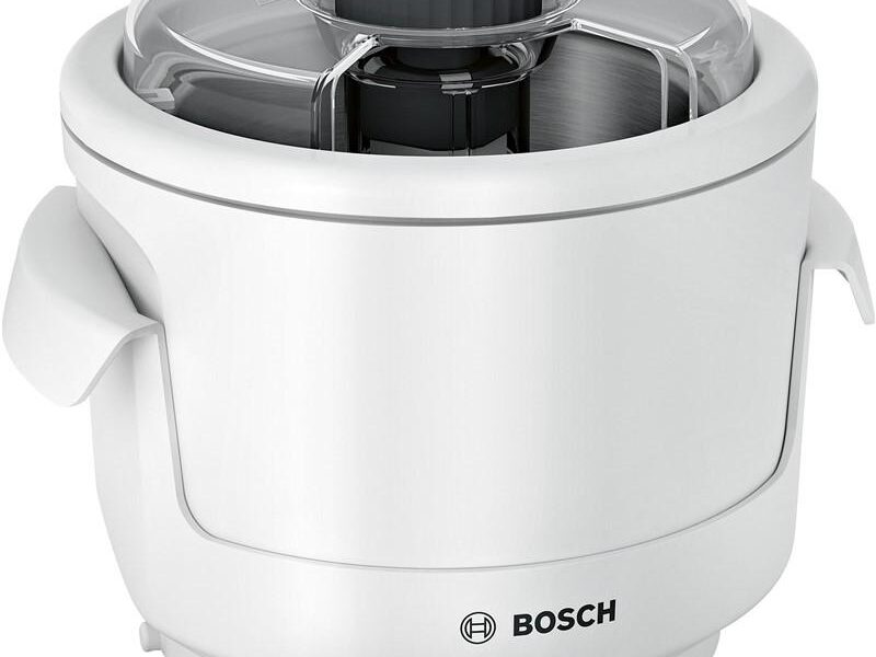 Príslušenstvo k robotu Bosch Optimum Bosch Muz9eb1 biele… Zmrzlinovač pro kuchyňský robot OptiMUM, snadno připraví všechny vaše oblíbené zmrzlinové