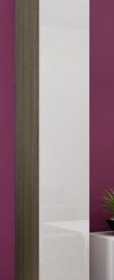 Vigo – Vitrína závesná 180, 1x dvere (dub sonoma/biela lesk)