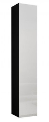 Vigo – Vitrína závesná 180, 1x dvere (čierna mat/biela VL)