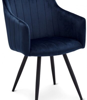 Jedálenská stolička Mijas modrá, čierna