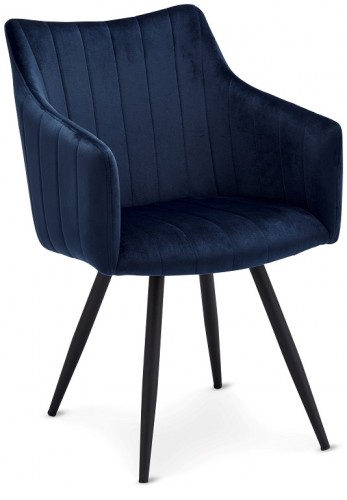 Jedálenská stolička Mijas modrá, čierna