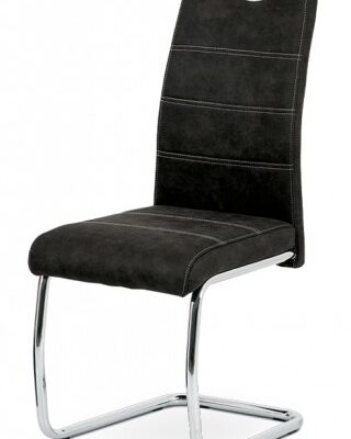 Jedálenská stolička Grama čierna/chróm