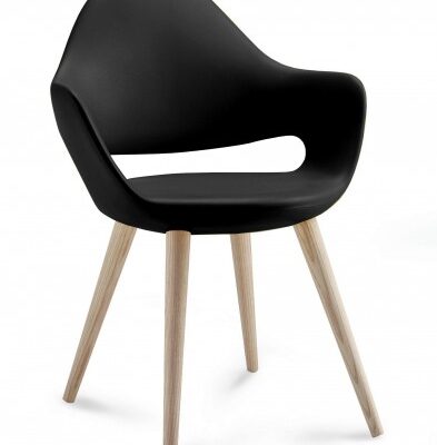 Jedálenská stolička Soft-L (čierna) – II. akosť