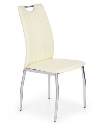 Jedálenská stolička K187 (eco koža biela, chróm)