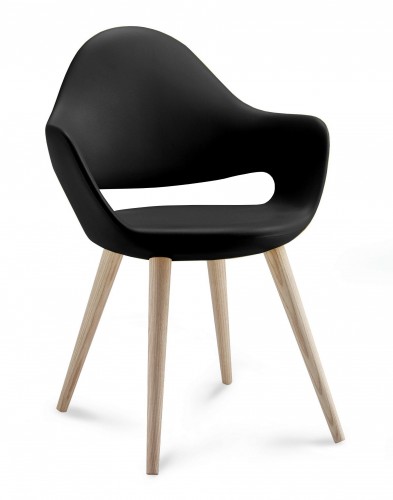 Jedálenská stolička Soft-L (čierna) – II. akosť