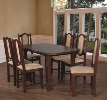 Jedálenský set 27 – Stôl 150×80,6x stolička (orech/monako 2A)