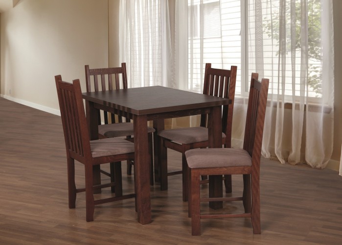 Jedálenský set 31 – Stôl 100×70, 4x stolička (orech/aston 5)