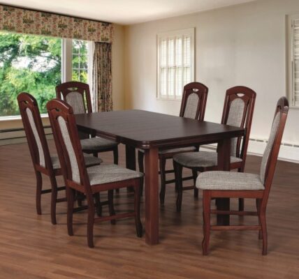 Jedálenský set 18 – Stôl 160×90,6x stolička (orech/lawa 2)