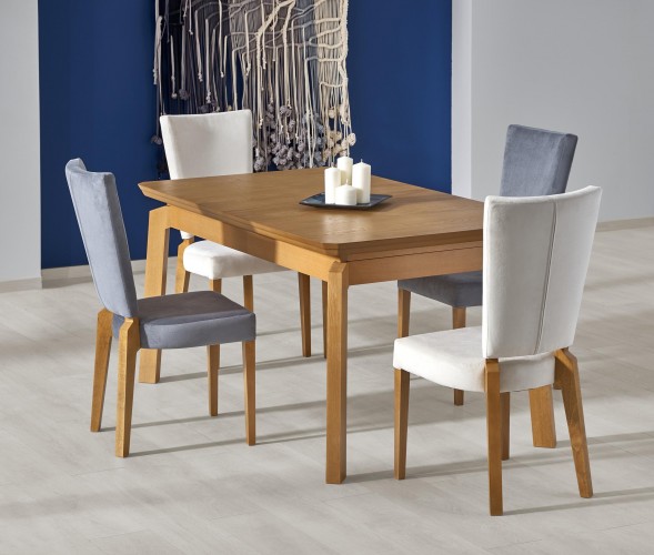 Jedálenský stôl Rois – rozkladací , 160-250x90x78 (dub medový)
