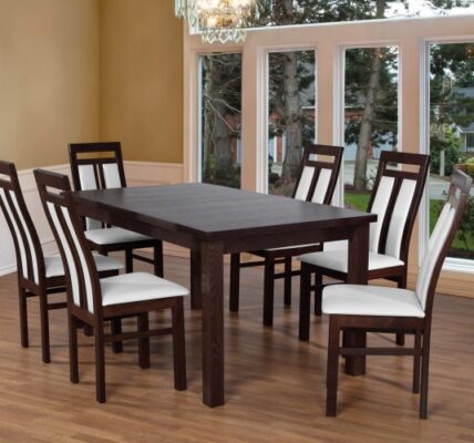Set 7 – 6x stolička,1x stôl,rozklad (wenge/madryt 120)
