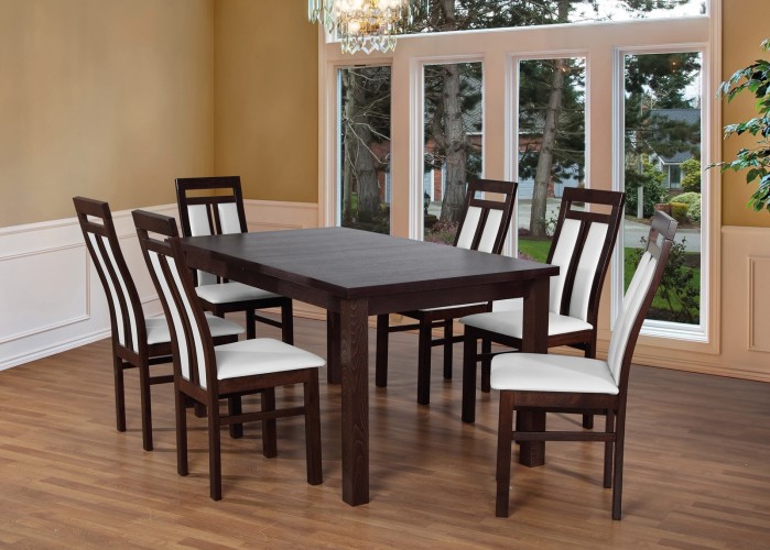 Set 7 – 6x stolička,1x stôl,rozklad (wenge/madryt 120)
