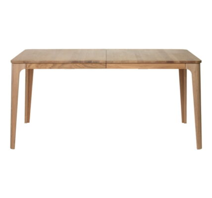 Rozkladací jedálenský stôl z dreva bieleho duba Unique Furniture Amalfi, 90 × 160/210 cm