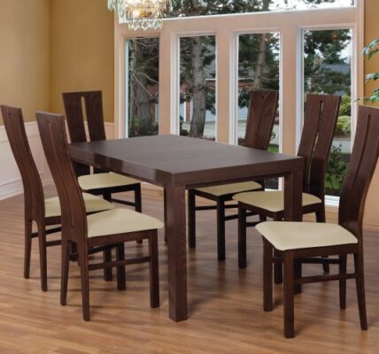 Set 1 – 6x stolička,stôl,rozkladací (orech tmavý/madryt 111/buk)