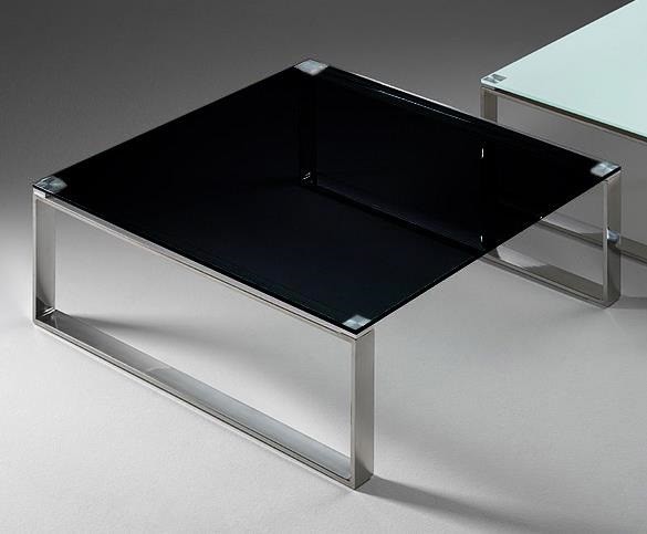 Konferenčný stolík Stain (čierna, 80×80 cm) – II. akosť