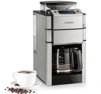 Kávovar Klarstein Aromatica X nerez… Integrovaný mlýnek, časovač, funkce Aroma, LED displej.